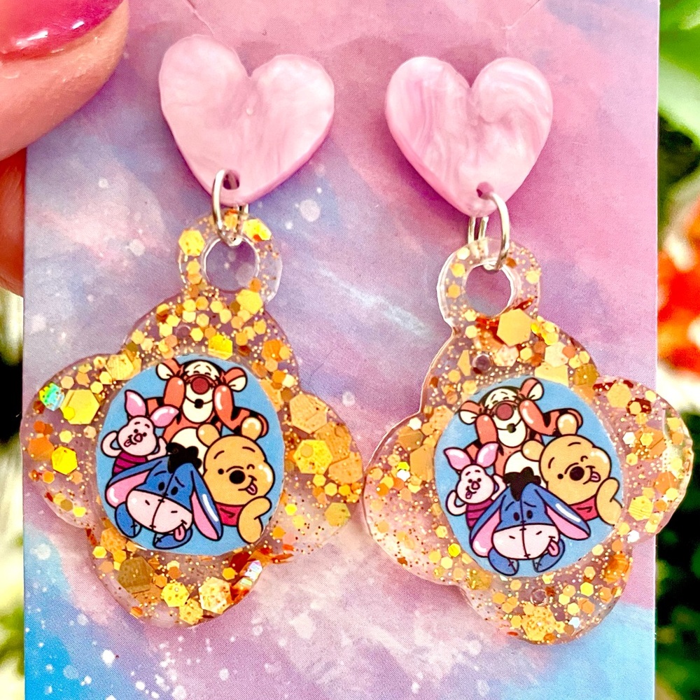Winnie The Pooh And Friends Dangle Earrings